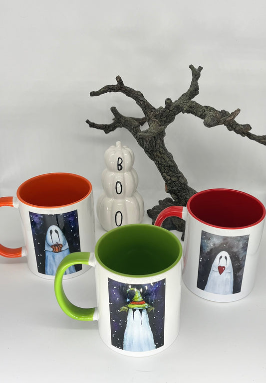 Original artwork ghost  coffee mug merch