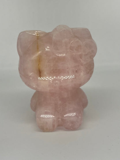 Rose quartz large hello kitty carving OVER 1kg