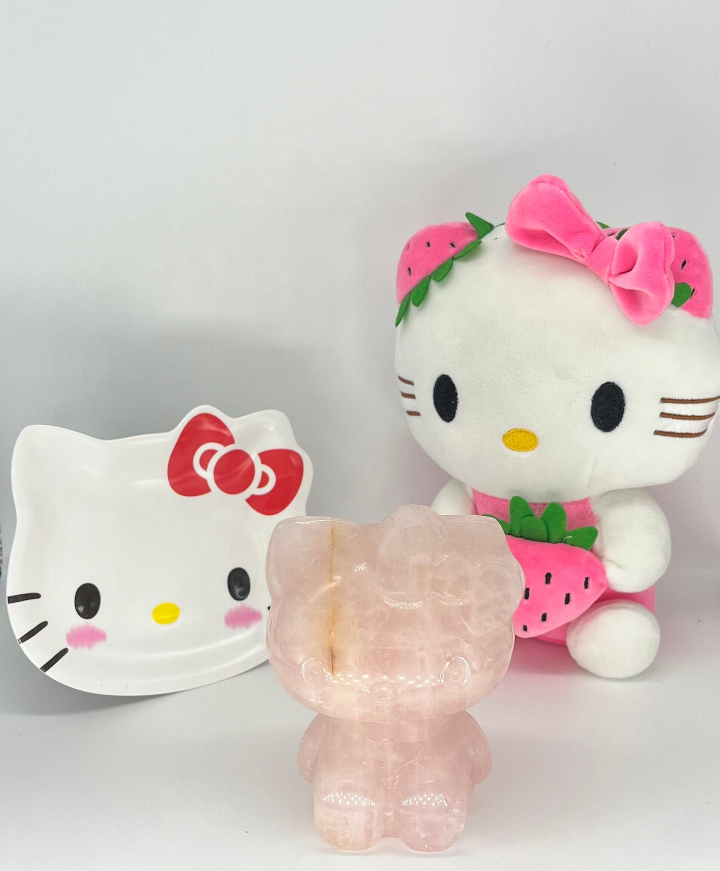 Rose quartz large hello kitty carving OVER 1kg