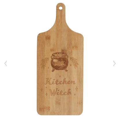 KITCHEN WITCH WOODEN CHOPPING BOARD