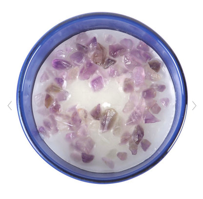 THE MOON AMETHYST CRYSTAL CHIP CANDLE