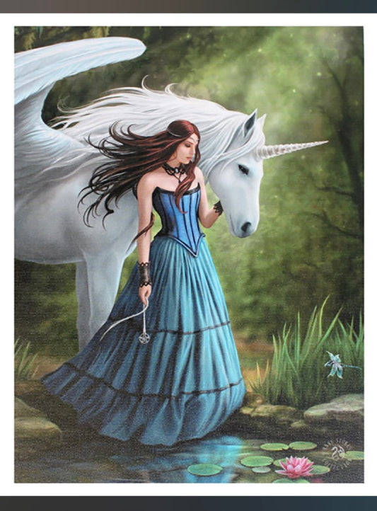 ENCHANTED POOL CANVAS PLAQUE BY ANNE STOKES 19x25