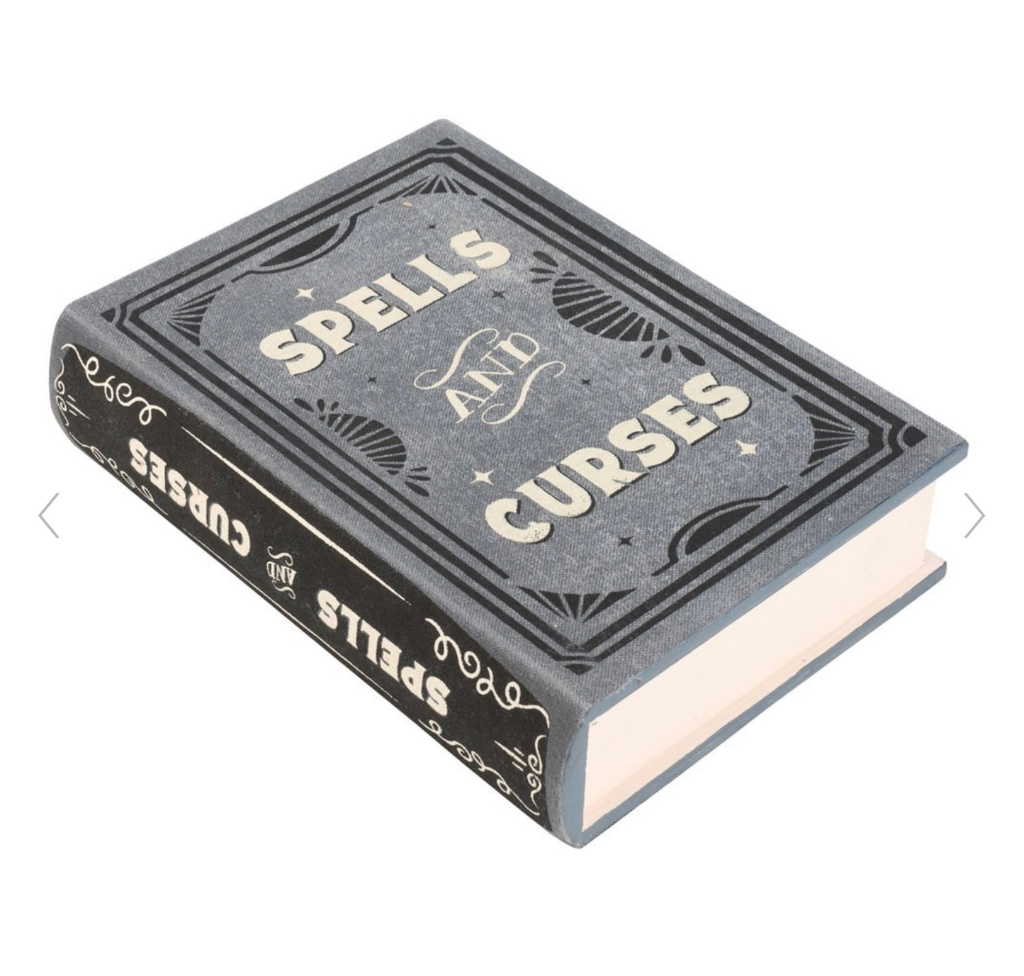 SPELLS AND CURSES BOOK SHAPED STORAGE BOX