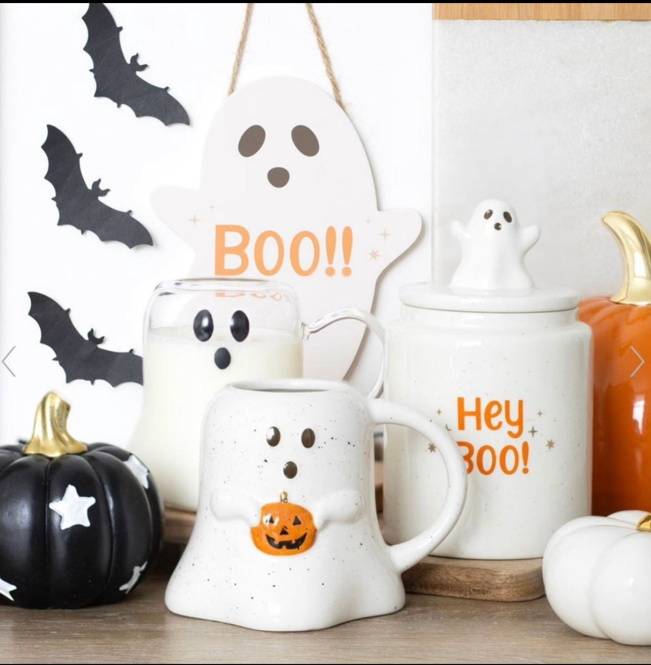 HEY BOO GHOST STORAGE JAR