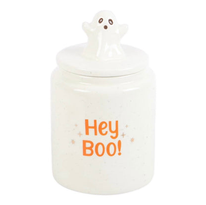 HEY BOO GHOST STORAGE JAR