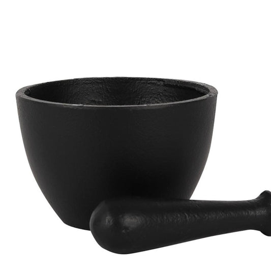 CAST IRON MORTAR AND PESTLE