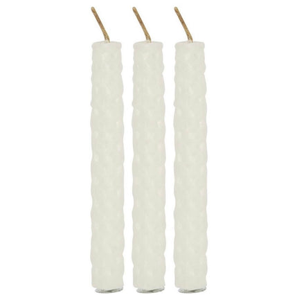 PACK OF 6 WHITE BEESWAX SPELL CANDLES