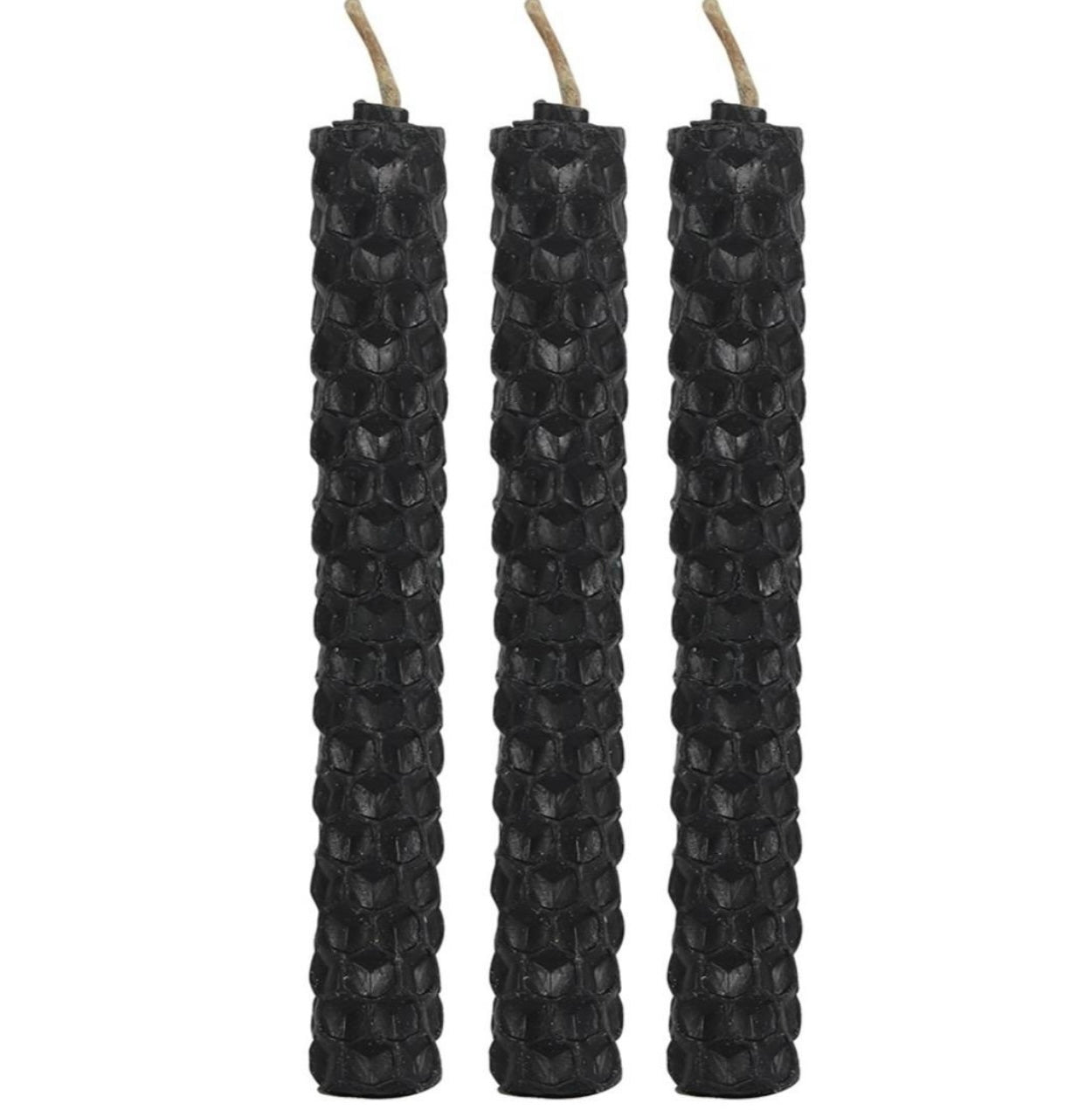 PACK OF 6 BLACK BEESWAX SPELL CANDLES