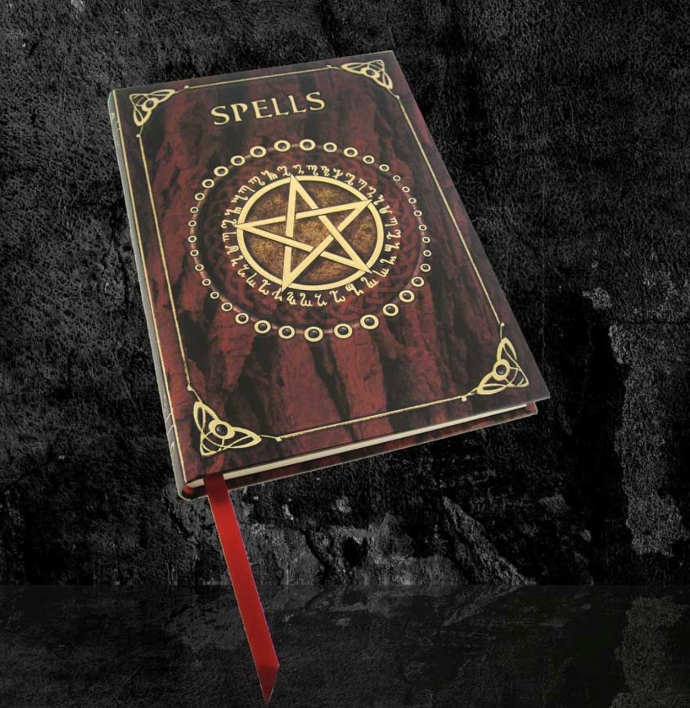 Embossed Spell Book Red 17cm