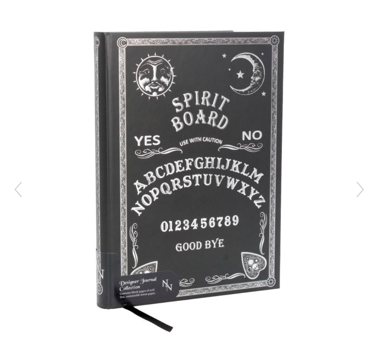 Embossed Journal Black and White Spirit Board 17cm