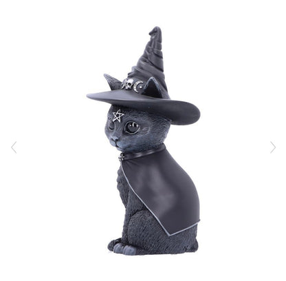 Purrah 13.5cm Purrah Witches Hat Occult Cat Figurine