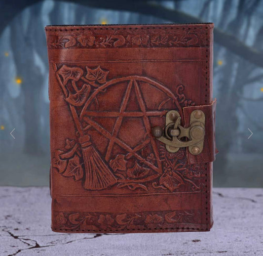 Pentagram Leather Emboss Journal+Lock