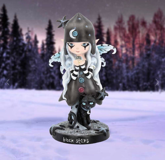 Black Stars fairy figurine 18cm