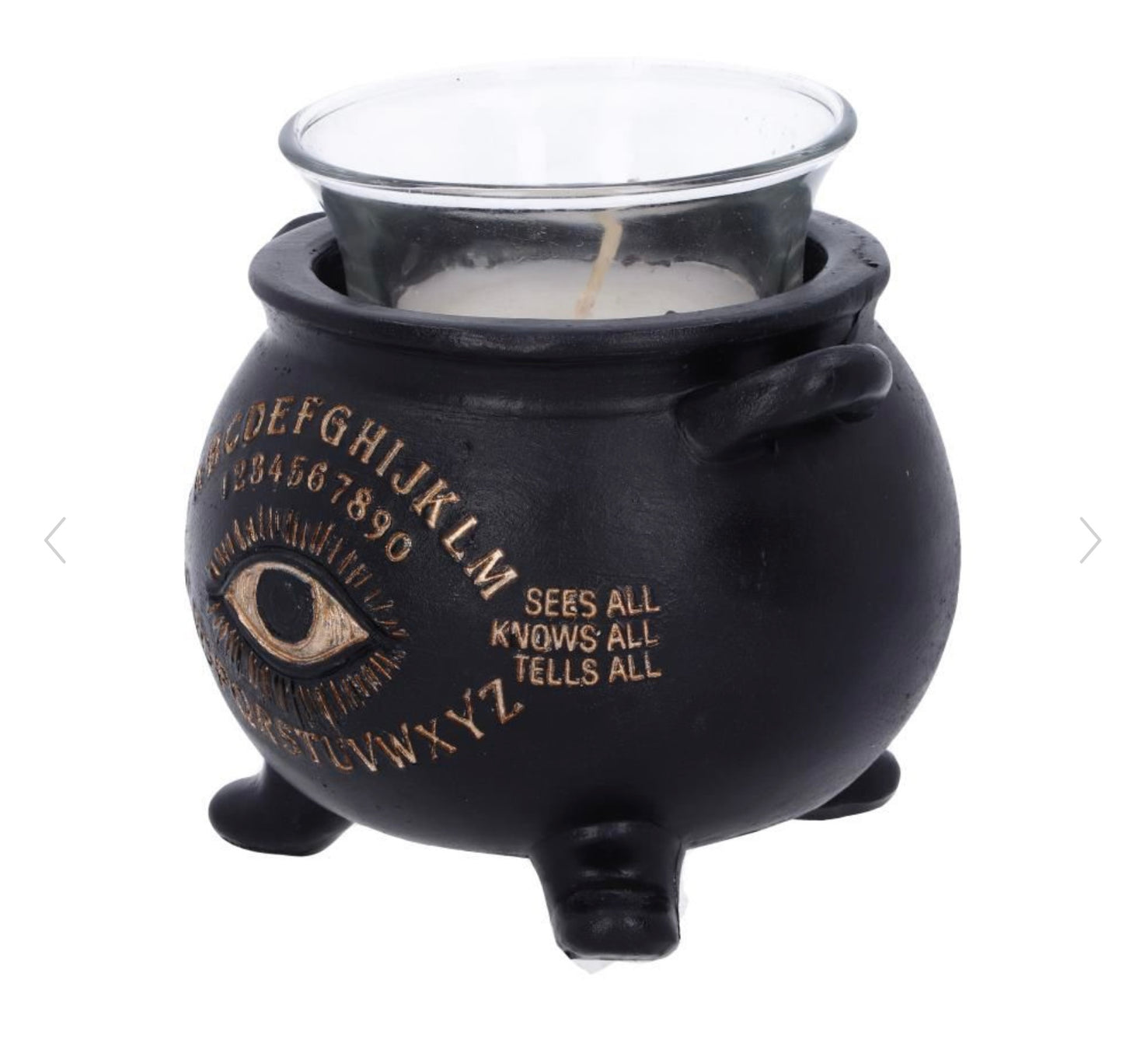 All Seeing Cauldron Candle Holder 9cm