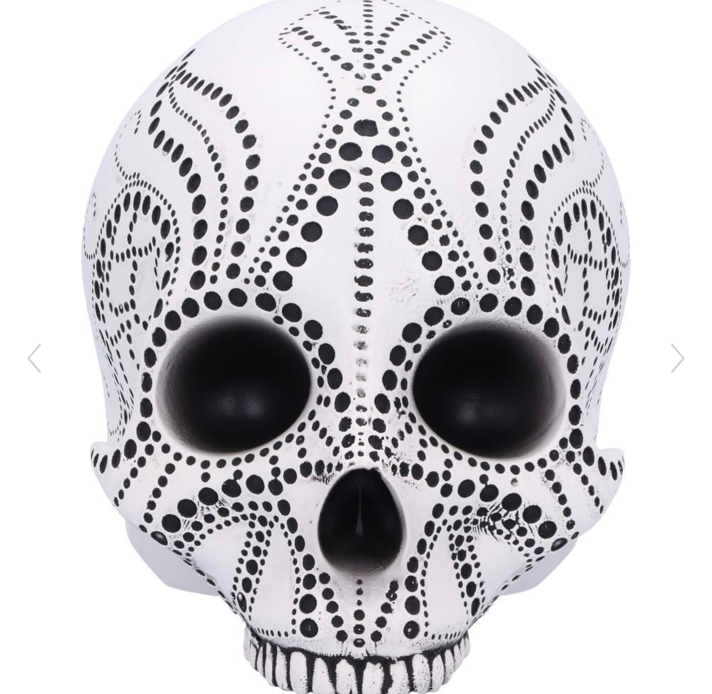 Pointillist skull figurine (Large) 13.8cm