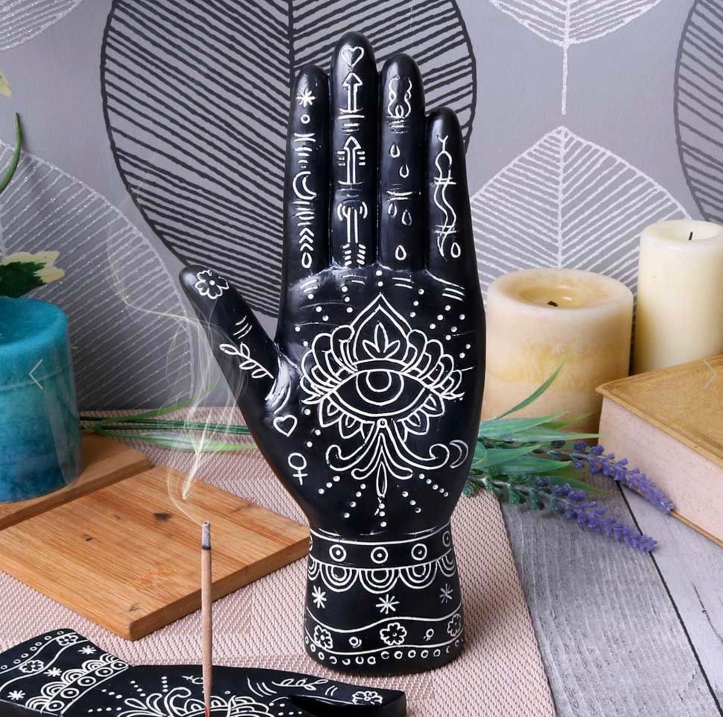 Hamsa Hand 22.5cm Hamsa Hand of God Palmistry Style Ornament