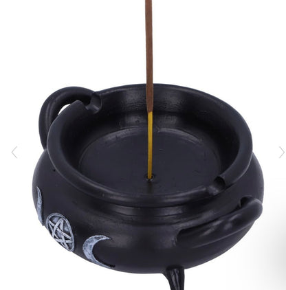 Cauldron Bubble Witch Wiccan Incense Stick Burner 13cm