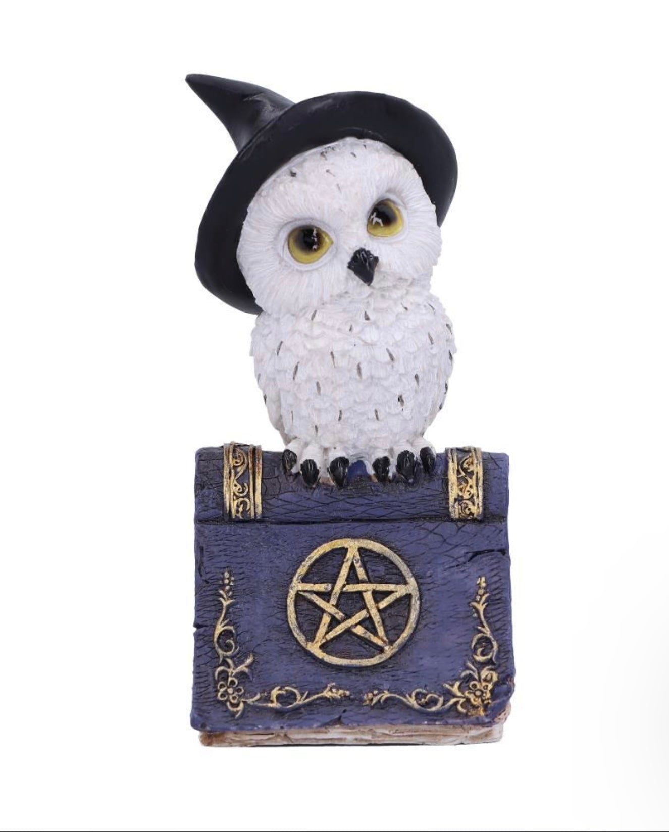 Avian owl  Spell book figurine   (Blue) 12.5cm