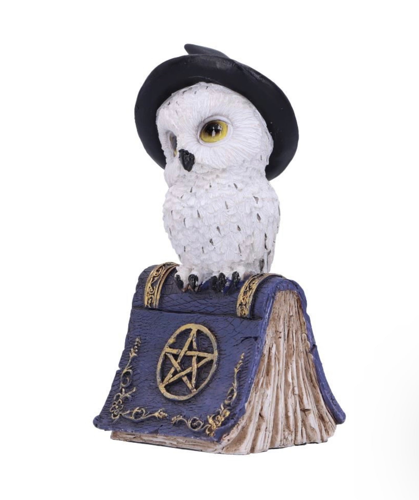 Avian owl  Spell book figurine   (Blue) 12.5cm